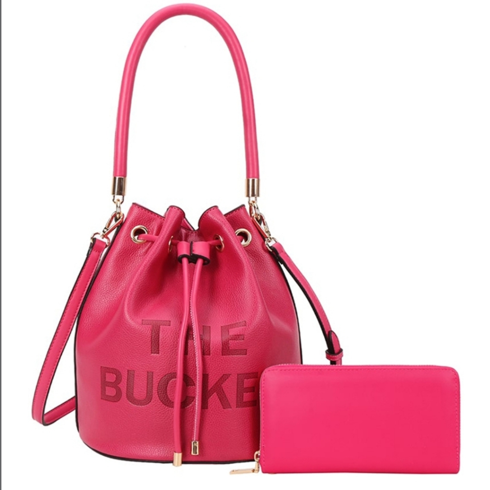 The Bucket Draw String Hobo - Shoulder Bag with Wallet